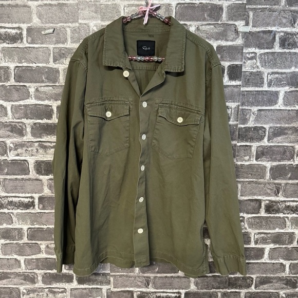 Rails Kerouac Shirt Jacket olive green button front
